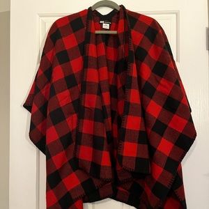 Lumberjack pattern Poncho/Shall